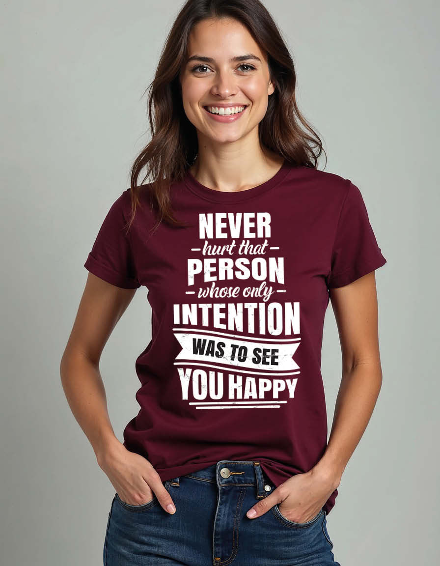 Thumbnail: Never heart that person whose only intention Unisex Printed Graphic T-shit