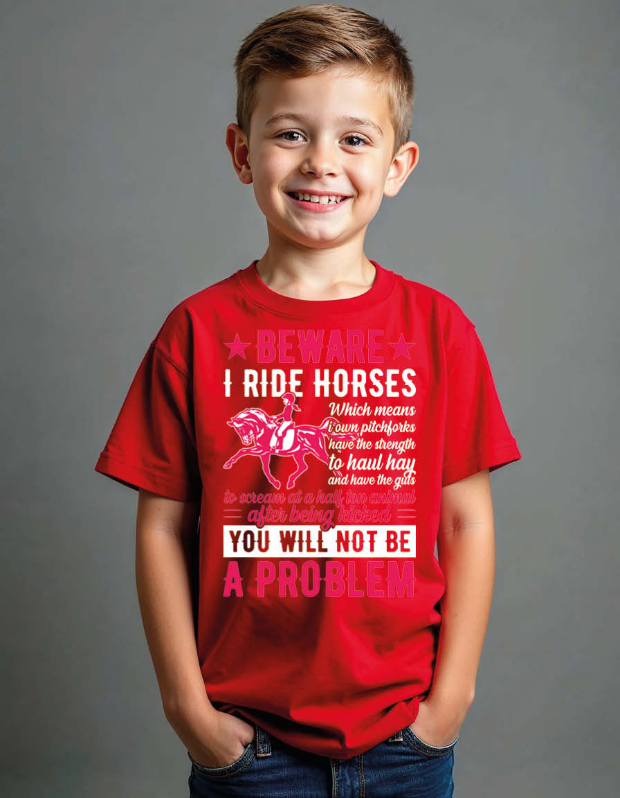 Thumbnail: beware i ride horses which means i own pitchforks have the strength to haul