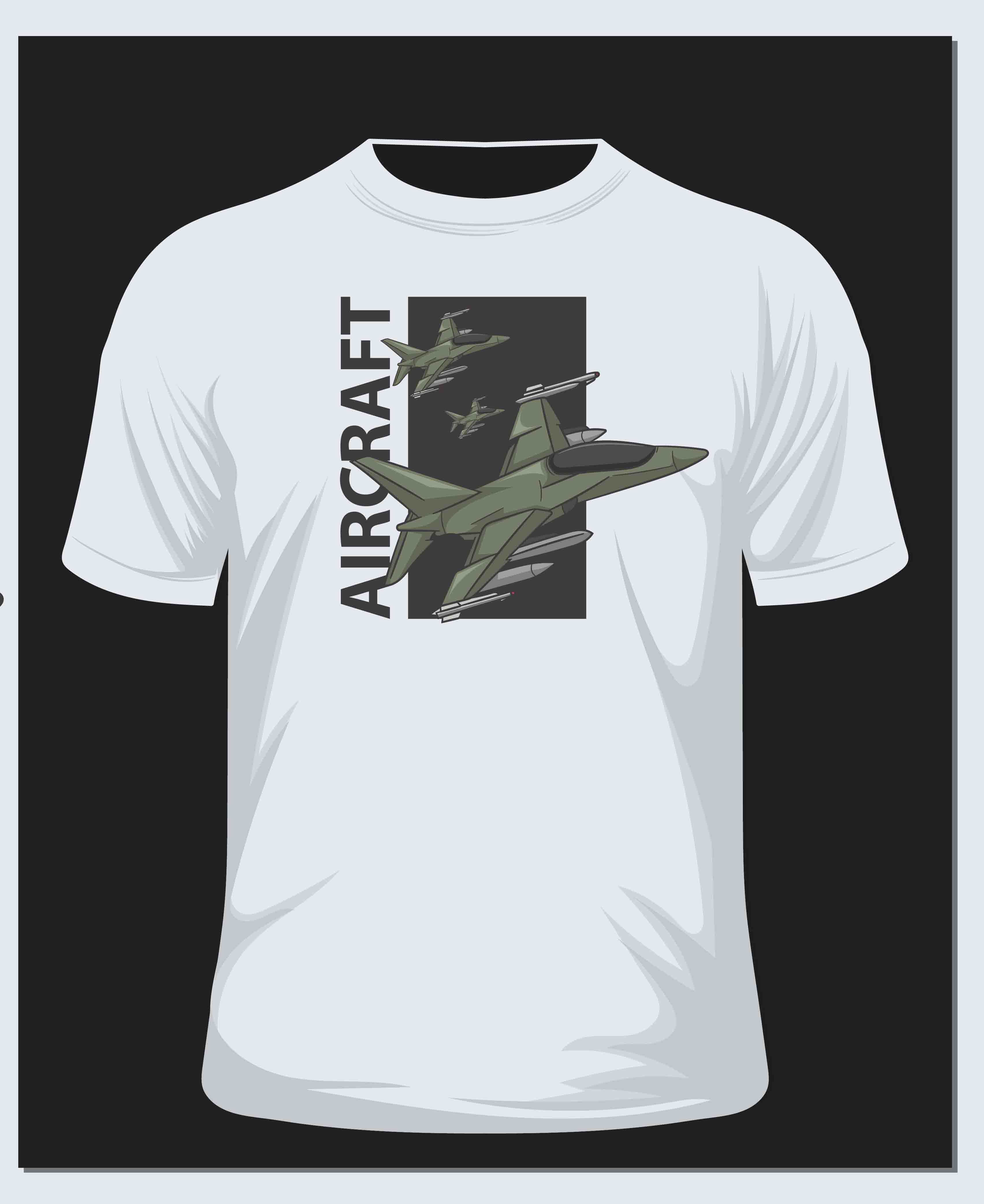 aircraft typography printed t shirts
