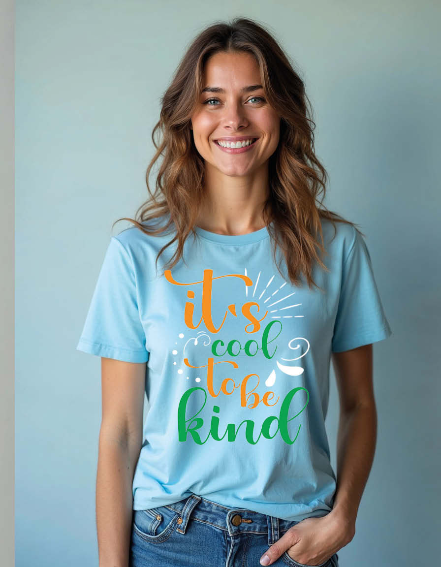 Thumbnail: it's cool to be kind Unisex Printed Graphic T-Shirt For Mens, Womens & Kids