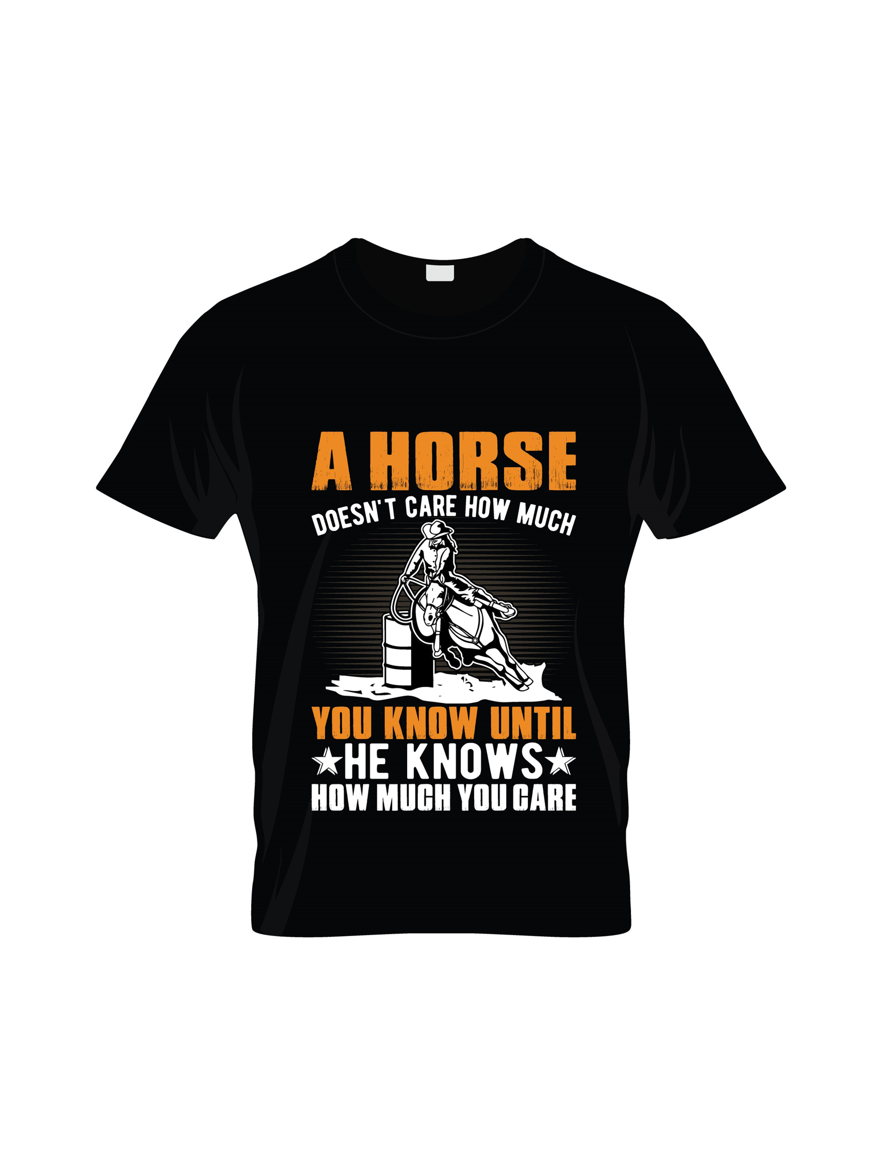 a horse you know untill he knows much you dare typography printed t shirts