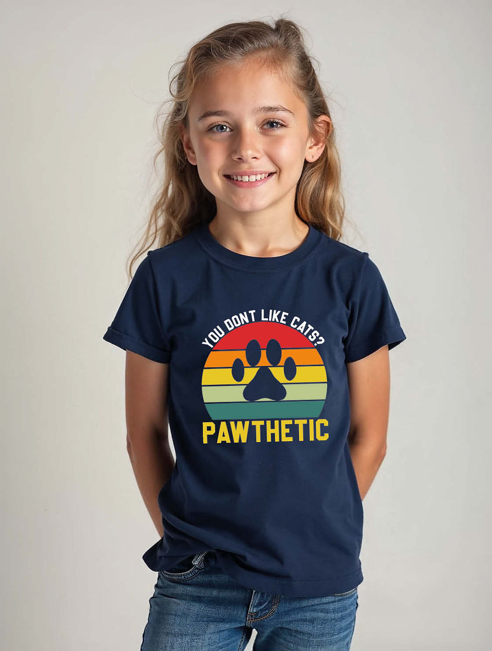 Thumbnail: you dont like cats? pawthetic Unisex Printed Graphic Tees For Women, Men & Kids