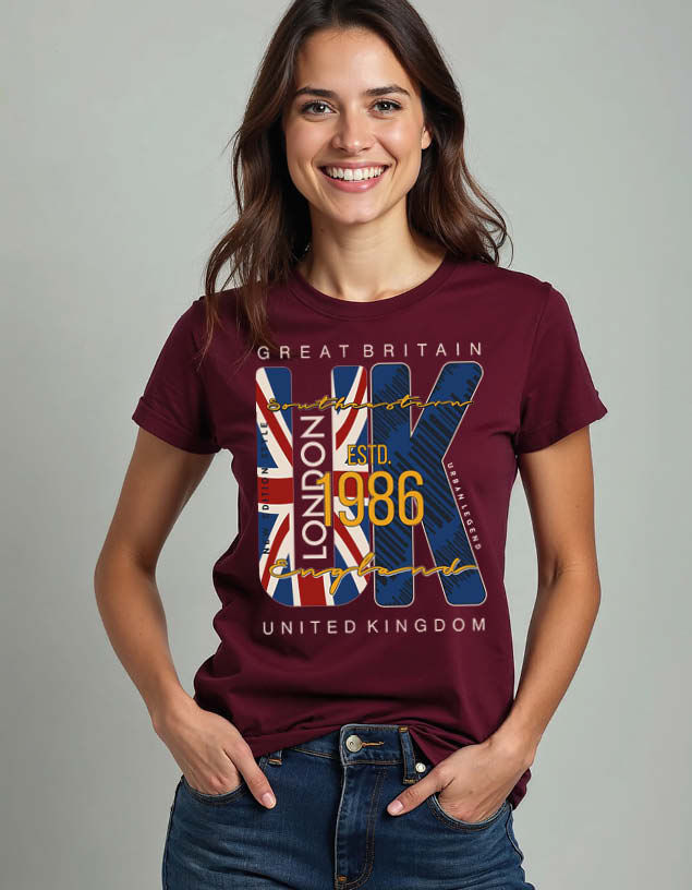 Thumbnail: graet britain uk london Unisex Printed Graphic T-Shirt for Mens,Womens & Kids