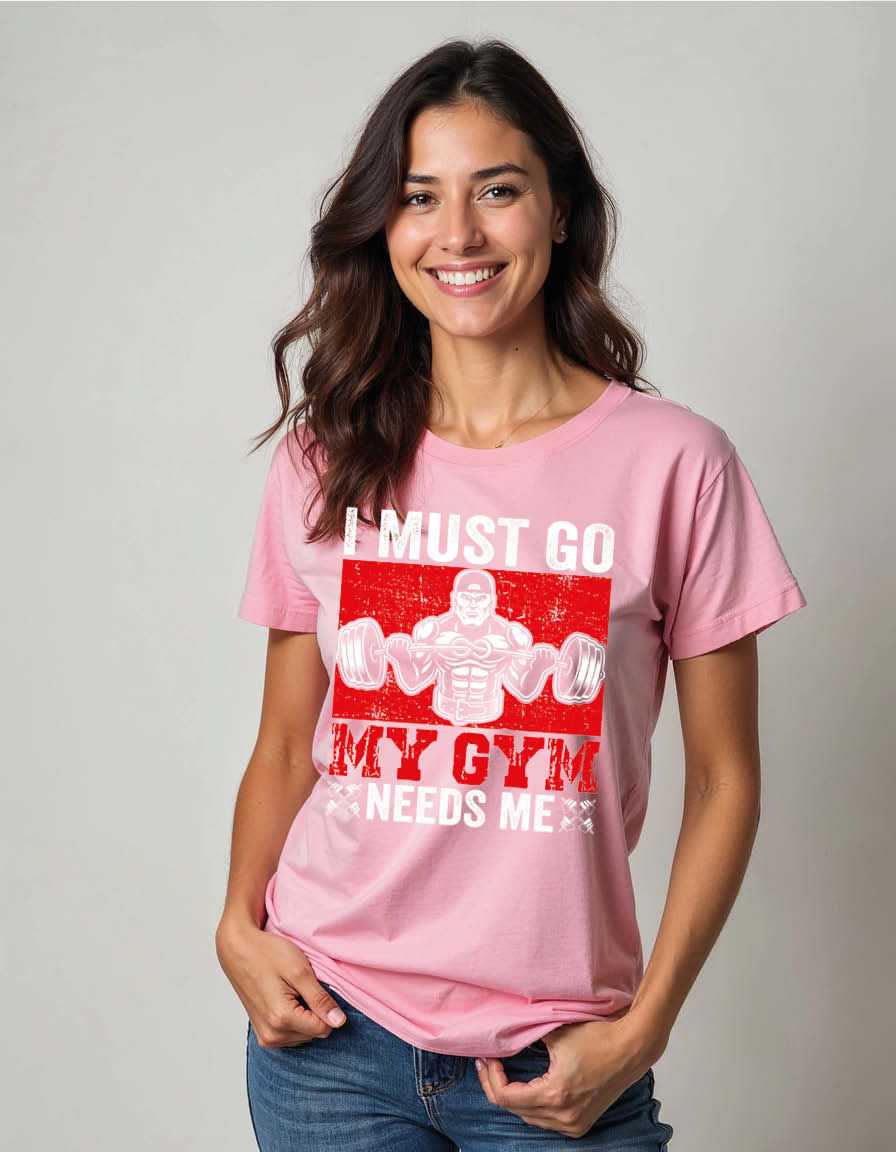 Thumbnail: i must go my gym needs me Unisex Printed Graphic T-Shirt For Mens, Womens & Kids