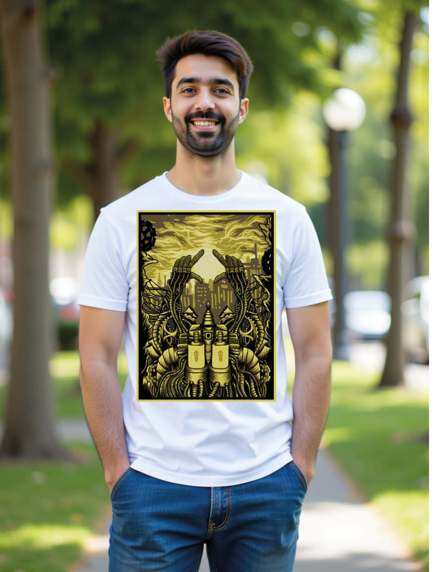 Thumbnail: Dystopian Architects Unisex Printed Graphic T-Shirt For Mens Womens & Kids