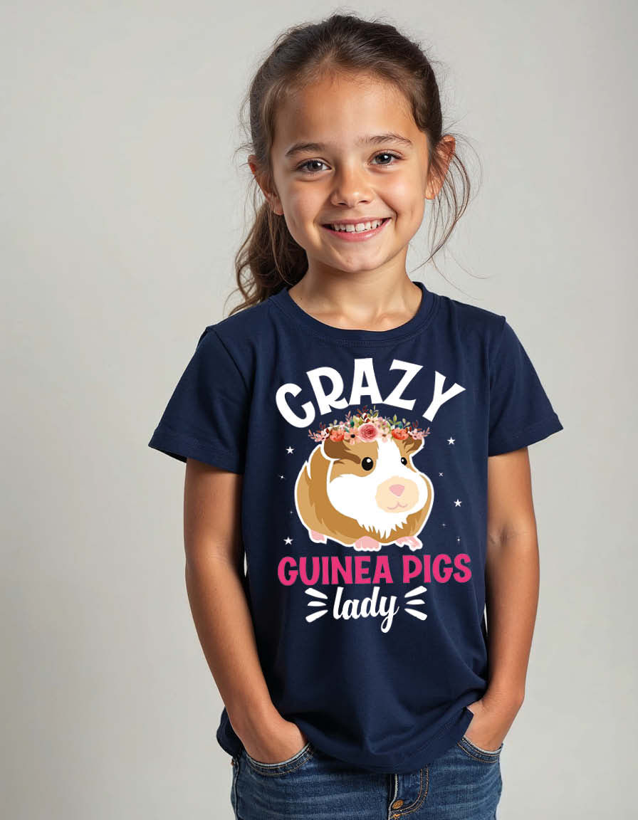 Thumbnail: crazy guinea pigs lady Unisex Printed Graphic T-Shirt for Mens,Womens & Kids