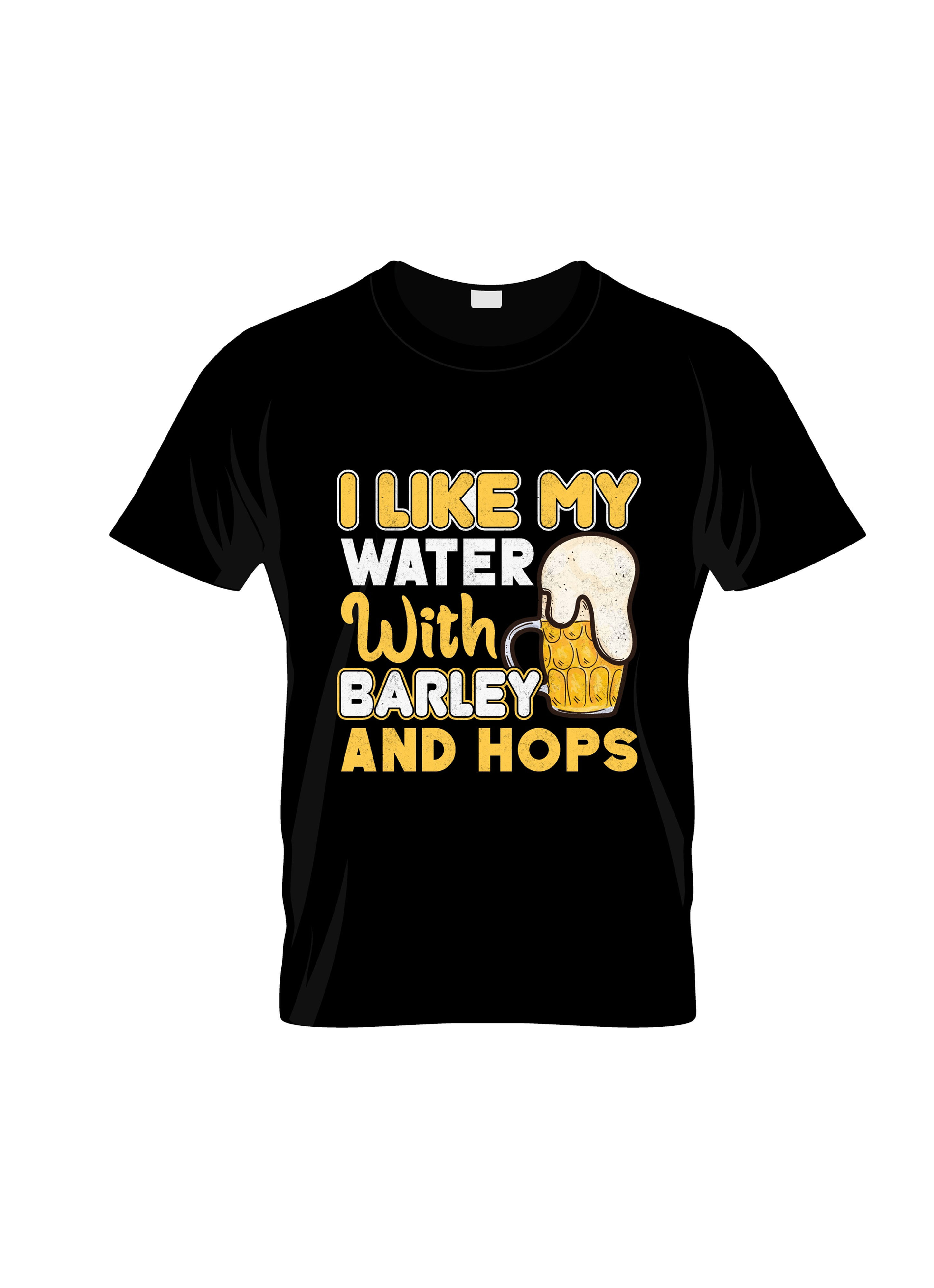 i like my water with barely and hope graphic printed t shirts.