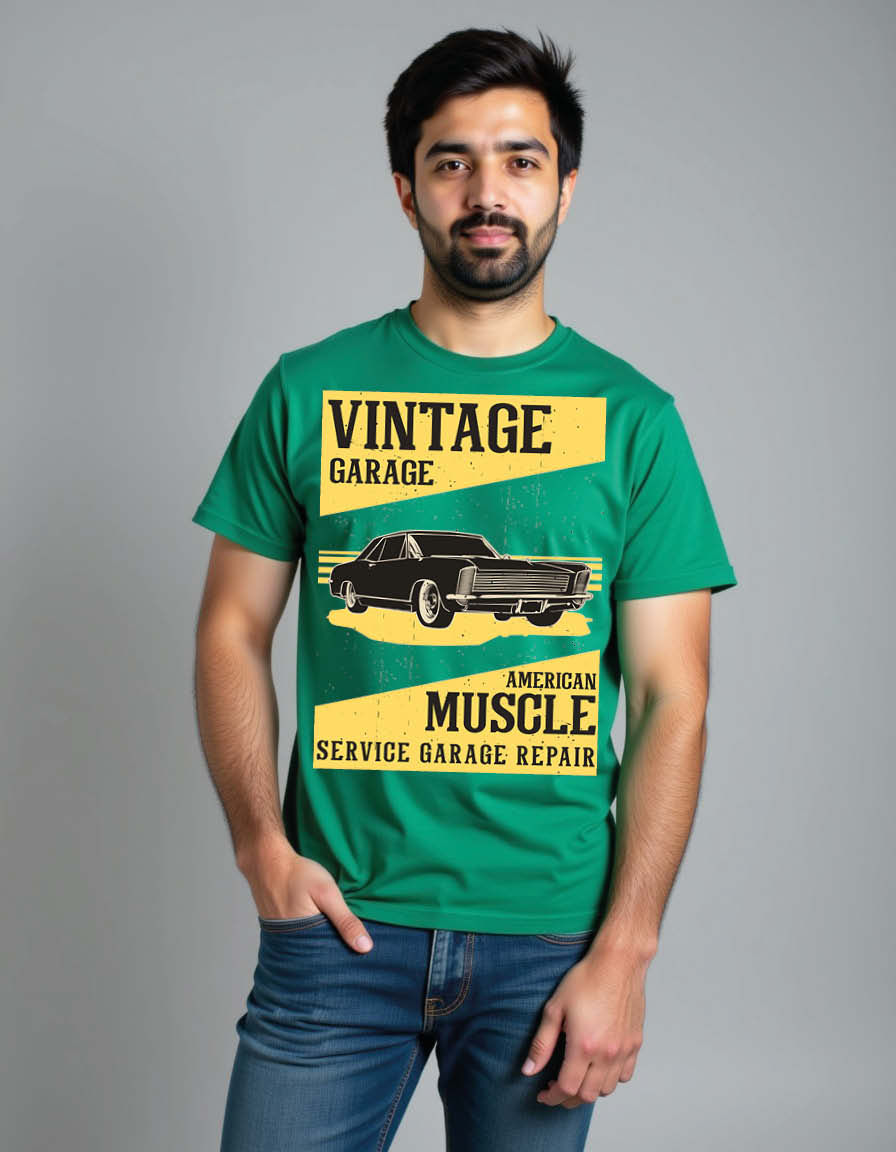 Thumbnail: vintage garage american muscle service garage repair Unisex Printed Graphic Tees