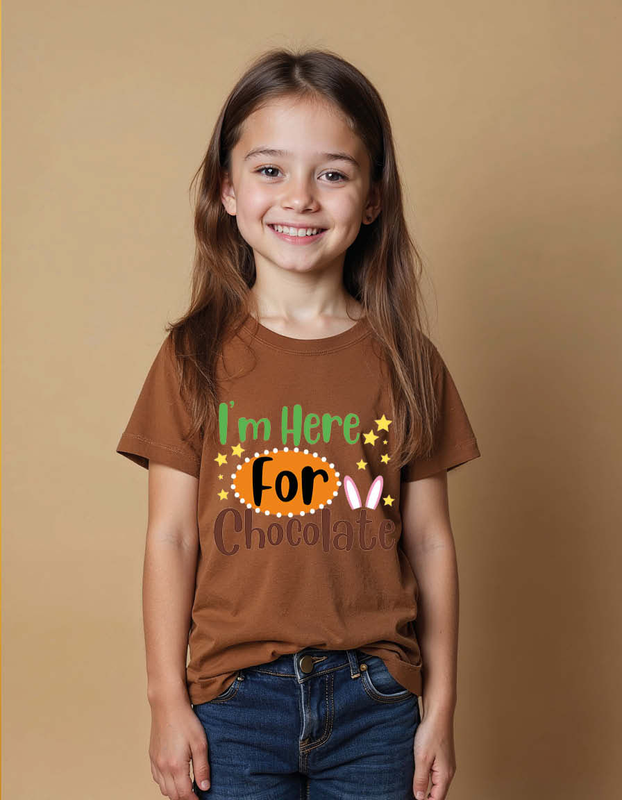 Thumbnail: i'm here for chocolate Unisex Printed Graphic T-Shirt For Mens, Womens & Kids