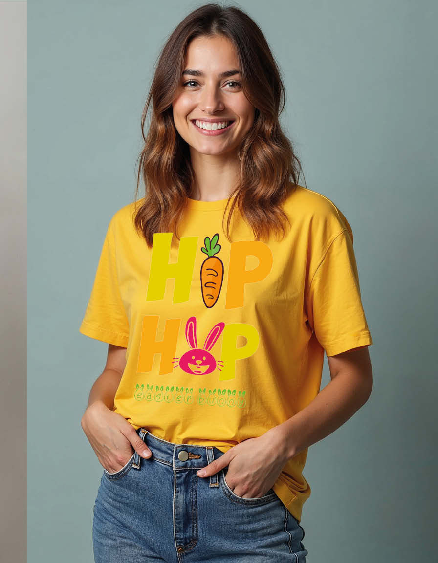 Thumbnail: hip hop easter bunny Unisex Printed Graphic T-Shirt For Mens, Womens & Kids