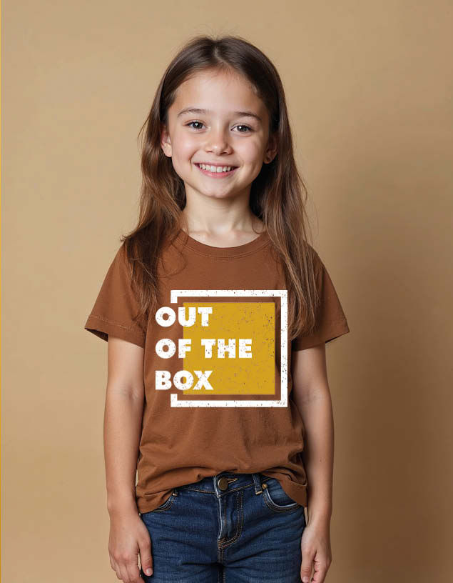 Thumbnail: out of the box Unisex Printed Graphic T-Shirt For Mens Womens & Kids