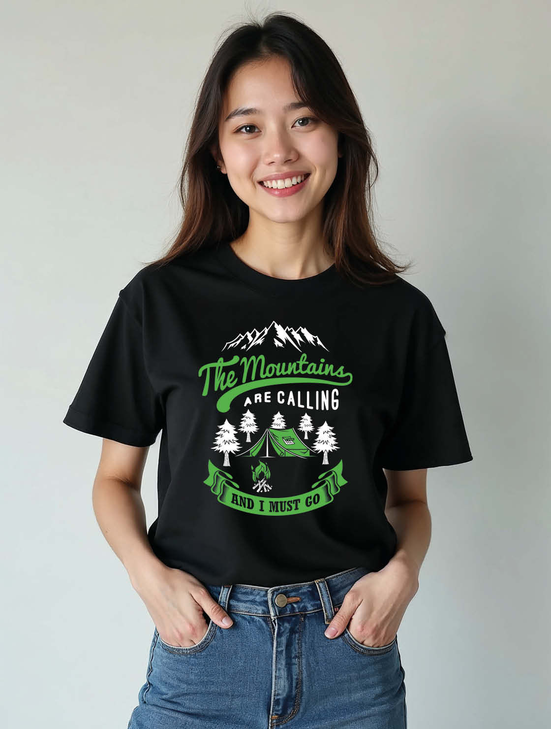 the mountains are calling and i must go Unisex Printed Graphic T-Shirt