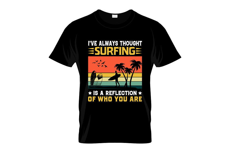 i have always thought surfing typography printed t shirts