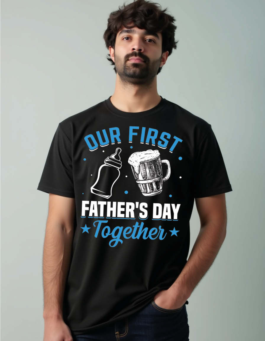 our first father's day together Classic Unisex Printed Graphic T-Shirt