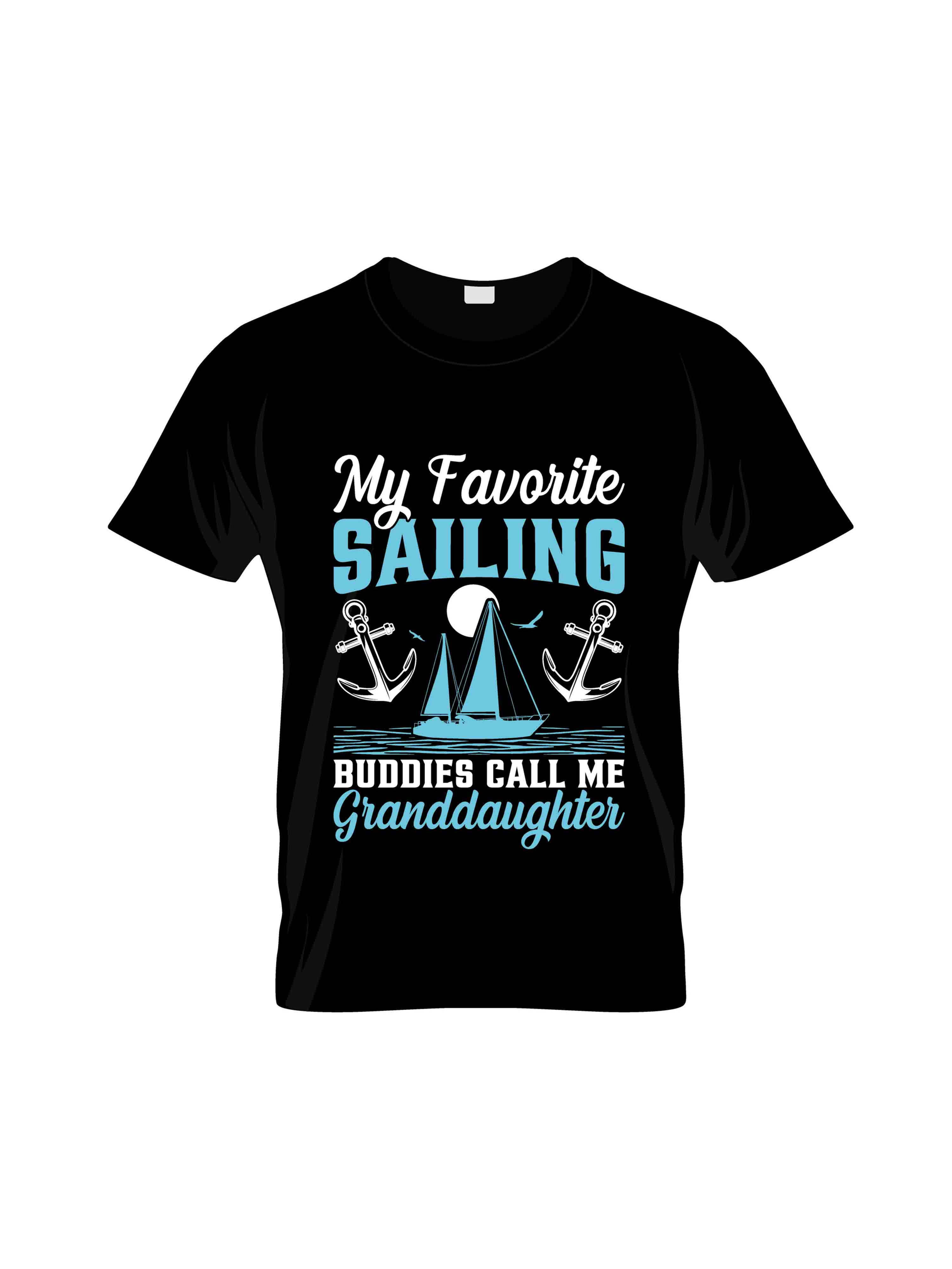 my favorite sailing buddies call me grand father typography printed t shirts
