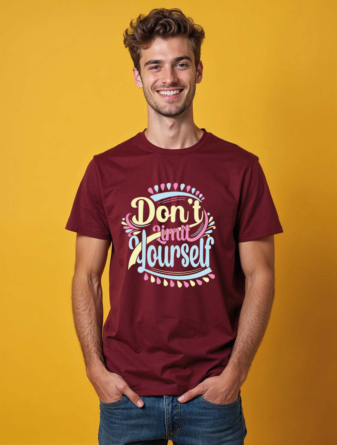 don't limit yourself Unisex Printed Graphic T-Shirt For Mens Womens & Kids