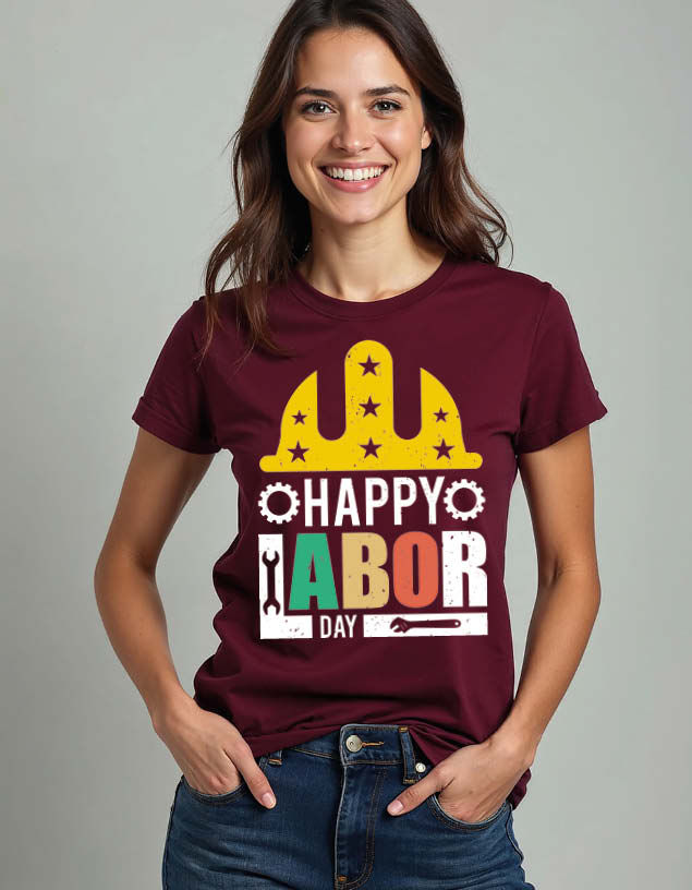 happy labor day Unisex Printed Graphic T-Shirt For Mens Womens & Kids