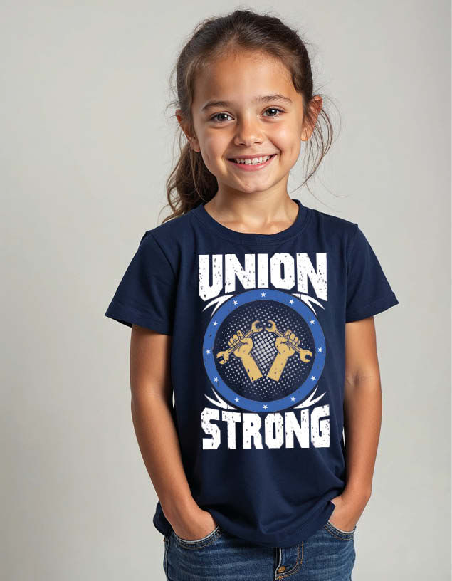 Thumbnail: union strong Unisex Printed Graphic T-Shirt For Mens Womens & Kids