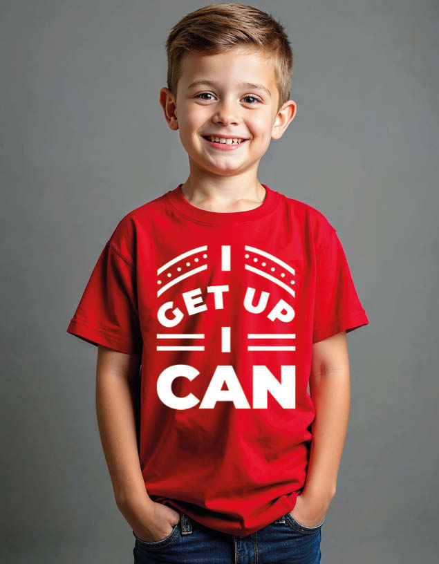 Thumbnail: i get up i can Unisex Printed Graphic T-Shirt For Mens Womens & Kids