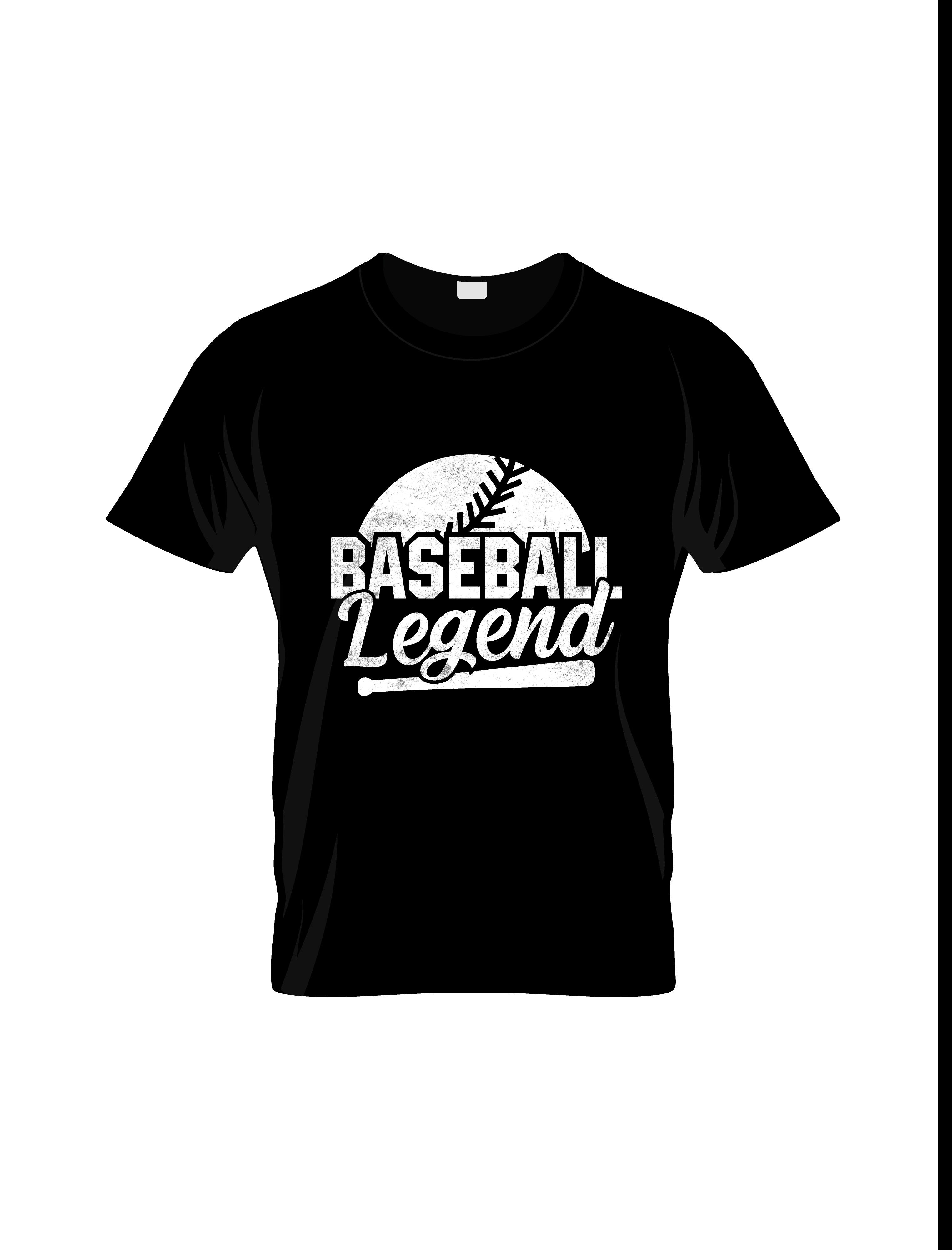 Baseball legend typography t shirt