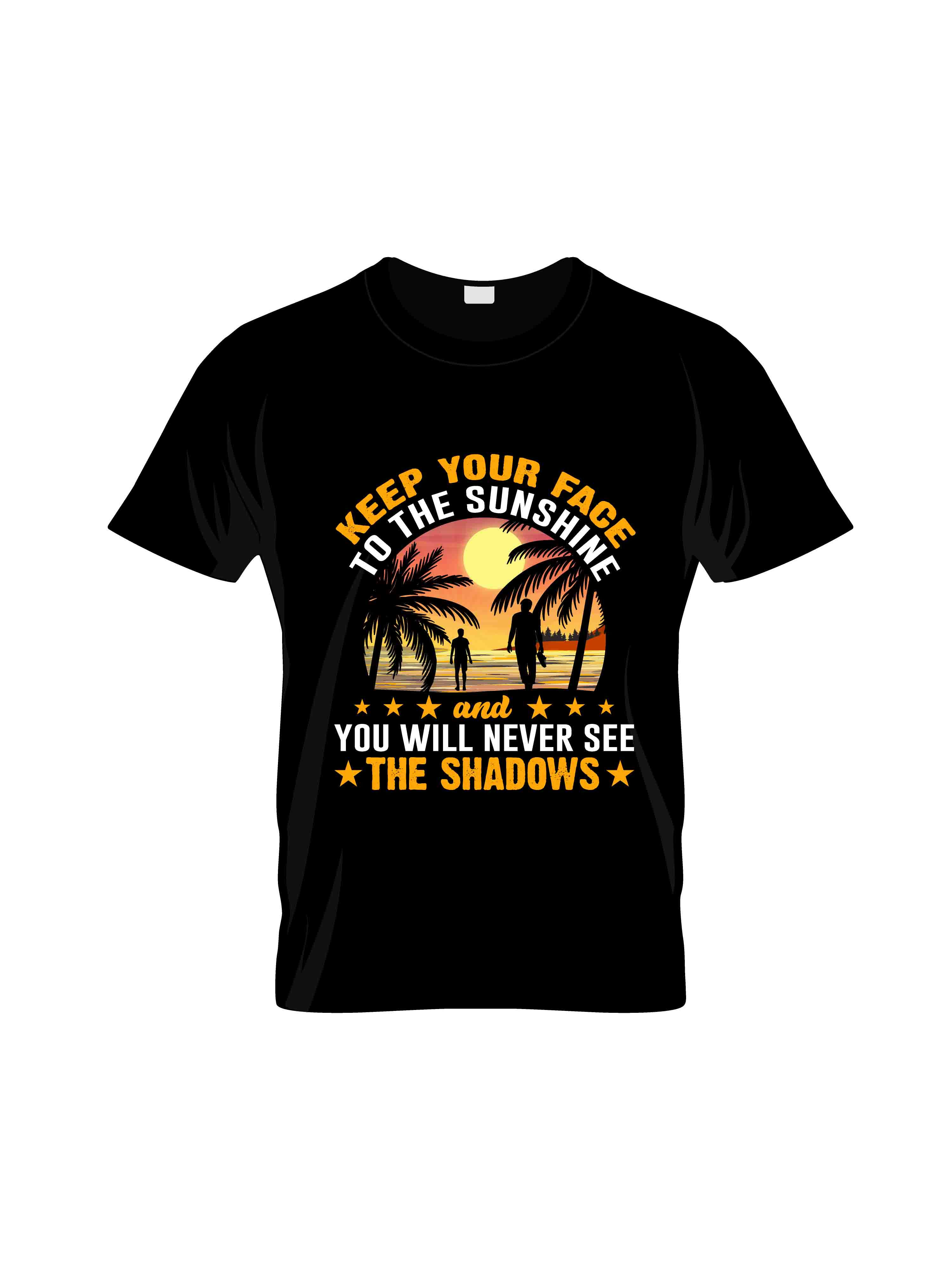 keep your face you will never see the shadows typography printed t shirts