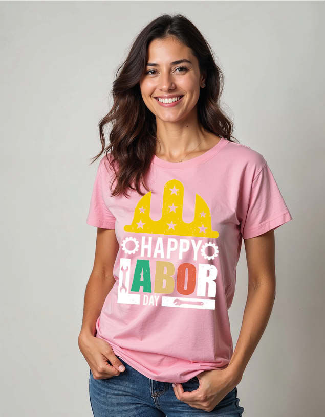 Thumbnail: happy labor day Unisex Printed Graphic T-Shirt For Mens Womens & Kids