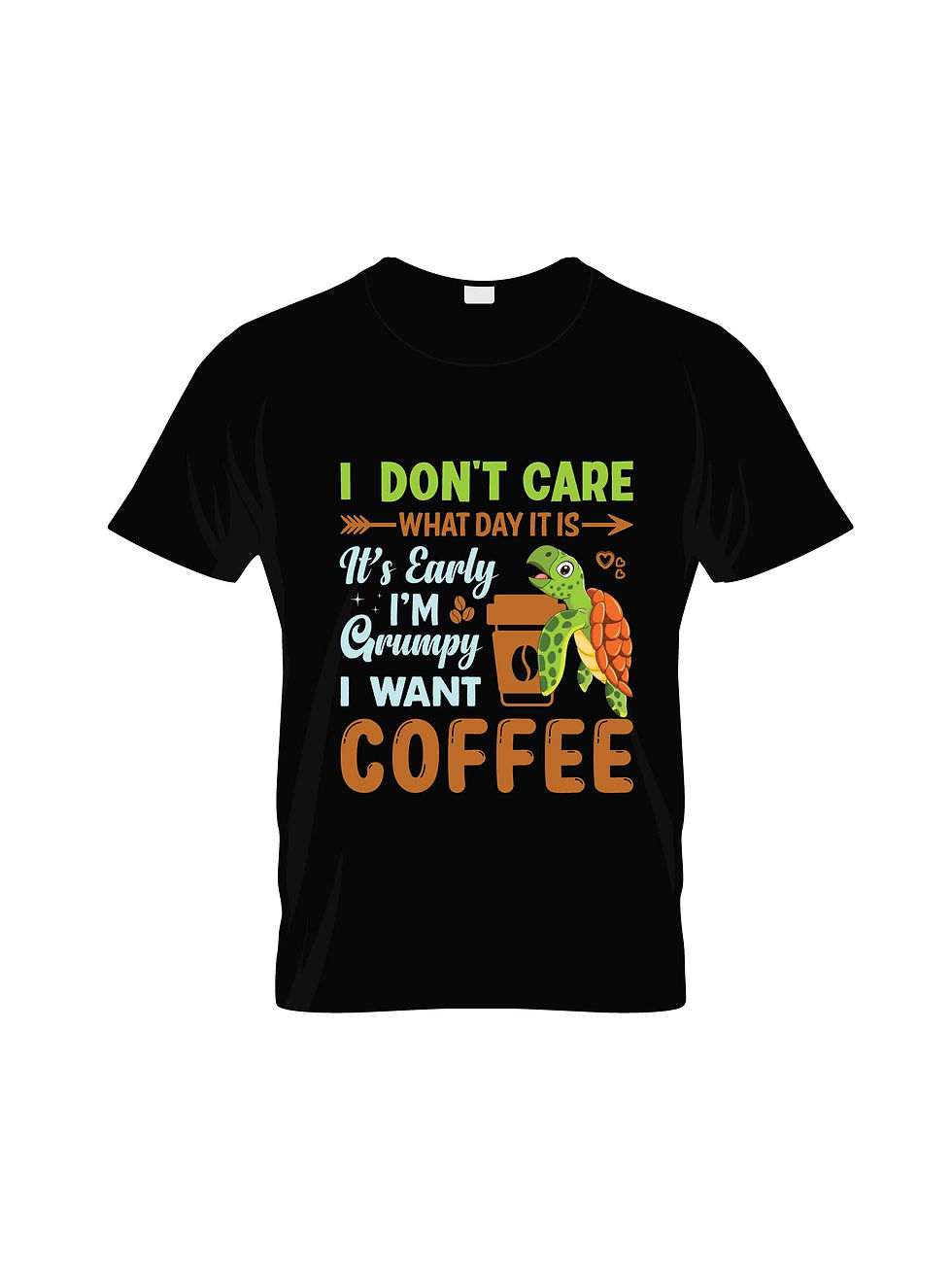 Thumbnail: turtles down typography printed t shirts