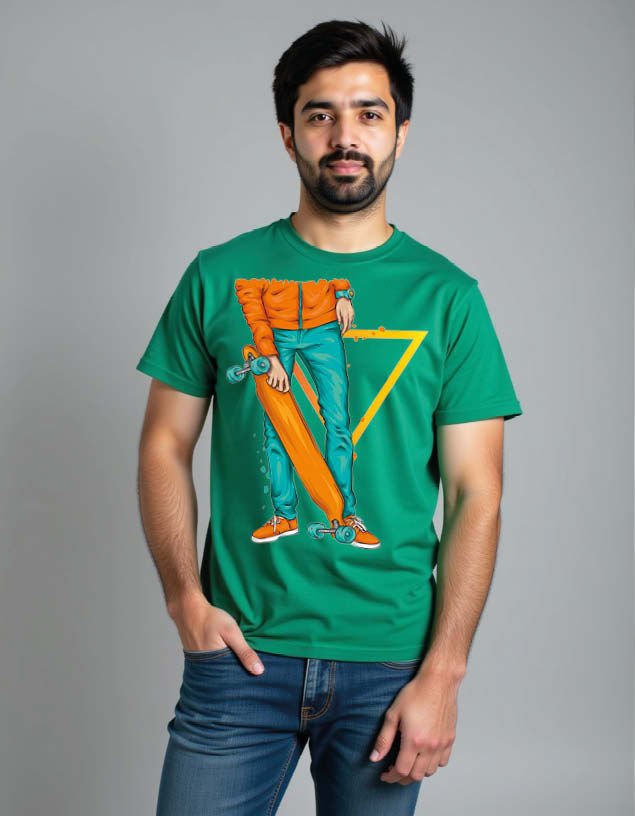 Skateboard Classic Unisex Printed Graphic T-Shirt for Mens,Womens & Kids