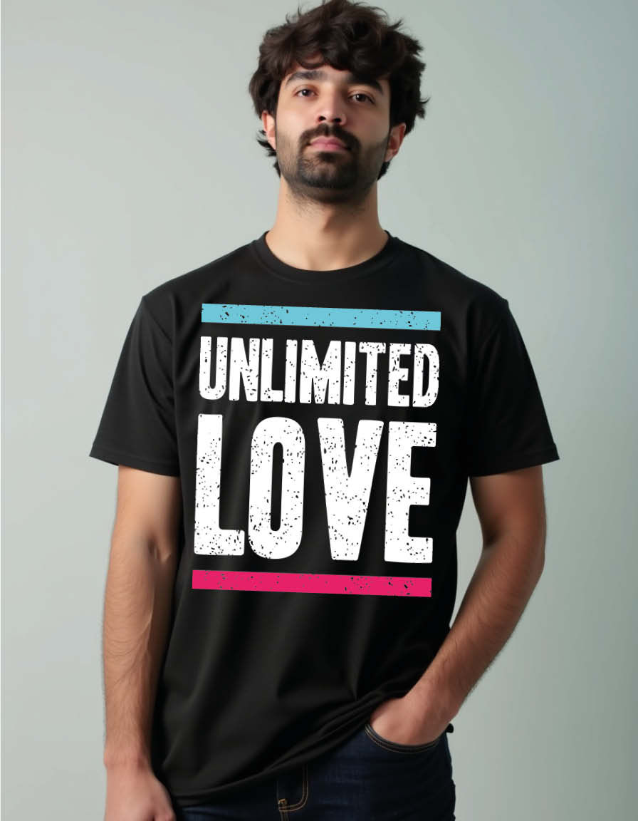 Unlimited love Unisex Printed Graphic T-shirt