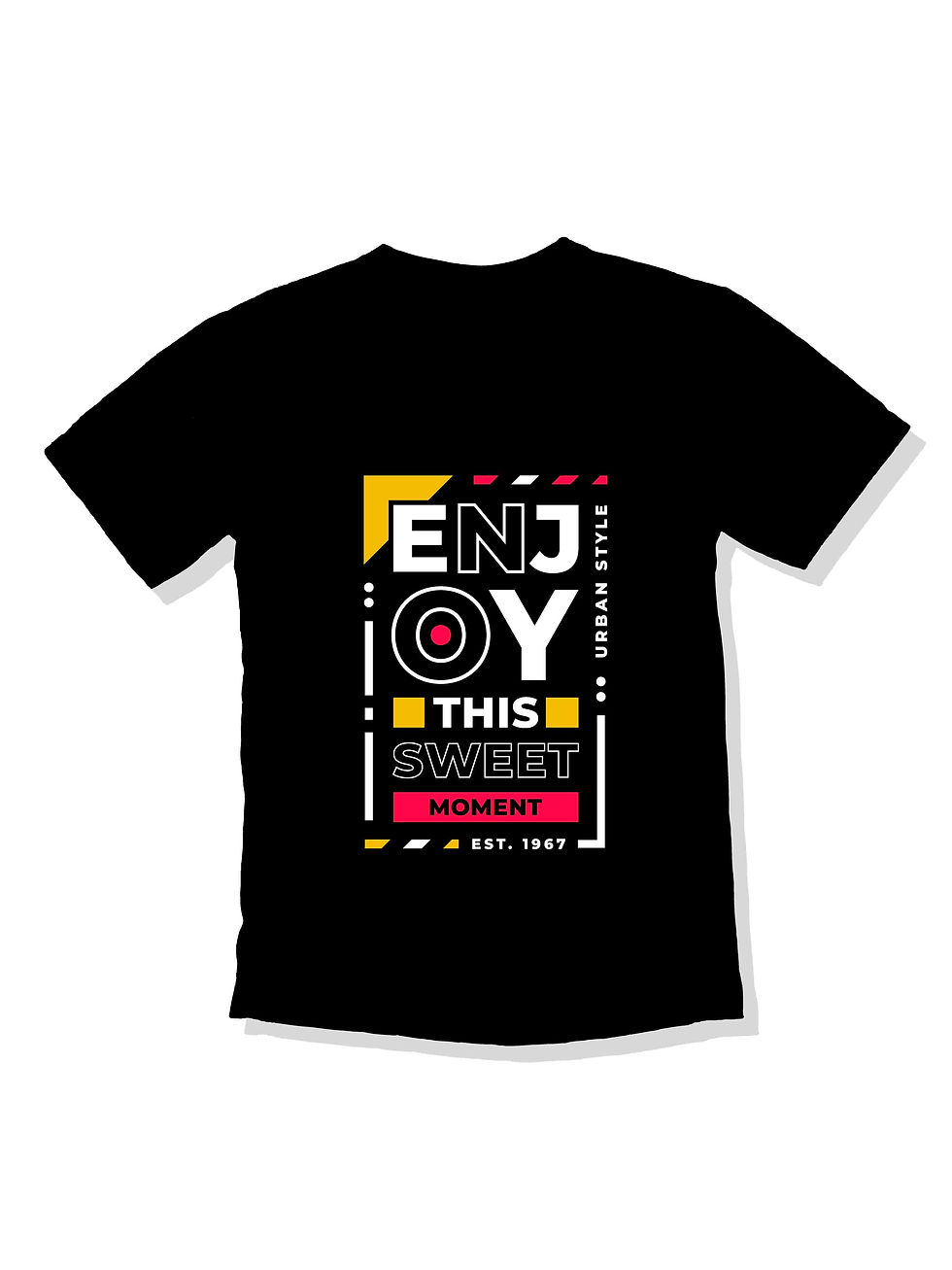 Thumbnail: Enjoy every little moment modern typography inspirational quotes t shirt design.