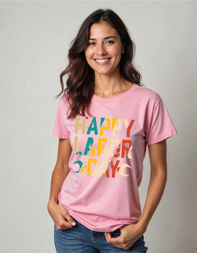 Thumbnail: happy labor day Unisex Printed Graphic T-Shirt For Mens Womens & Kids