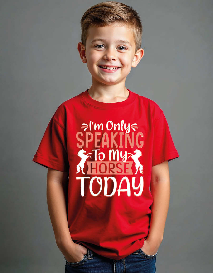 i'm only speaking to my horse today Casual Unisex Printed Graphic T-Shirt