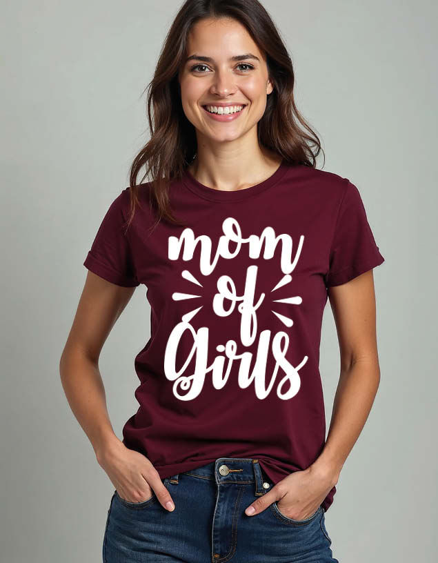 Thumbnail: Mom of girls Unisex Printed Graphic T-shirt
