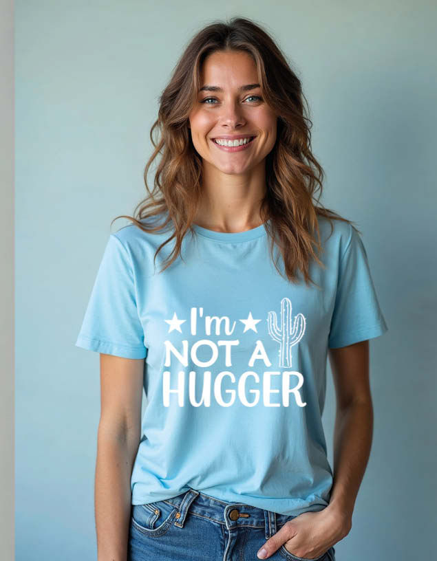 Thumbnail: Im not a hugger Unisex Printed Graphic T-shirt
