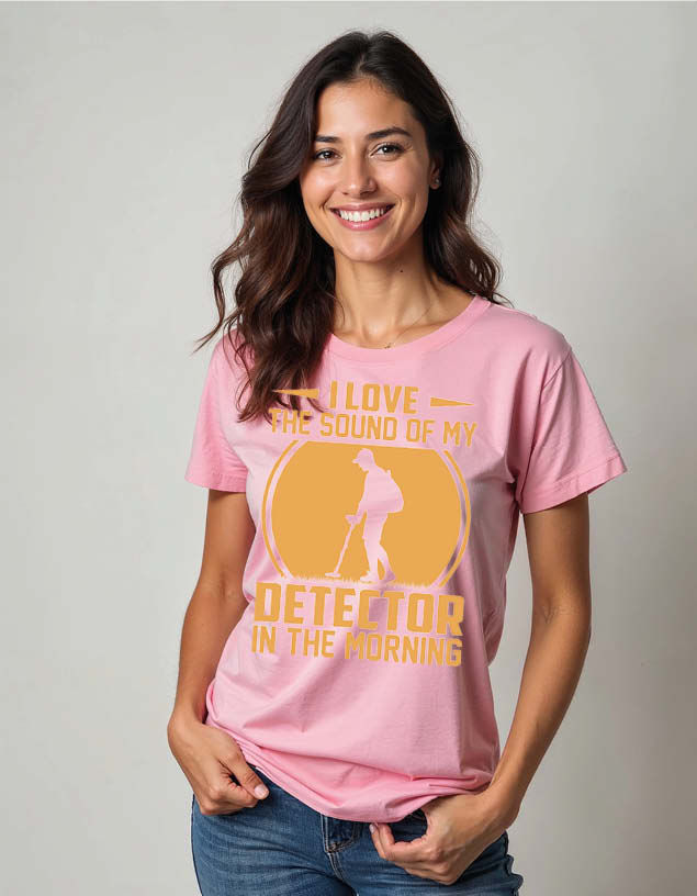 Thumbnail: I love the soumd of my detector in the morning Unisex Printed Graphic T-shirt