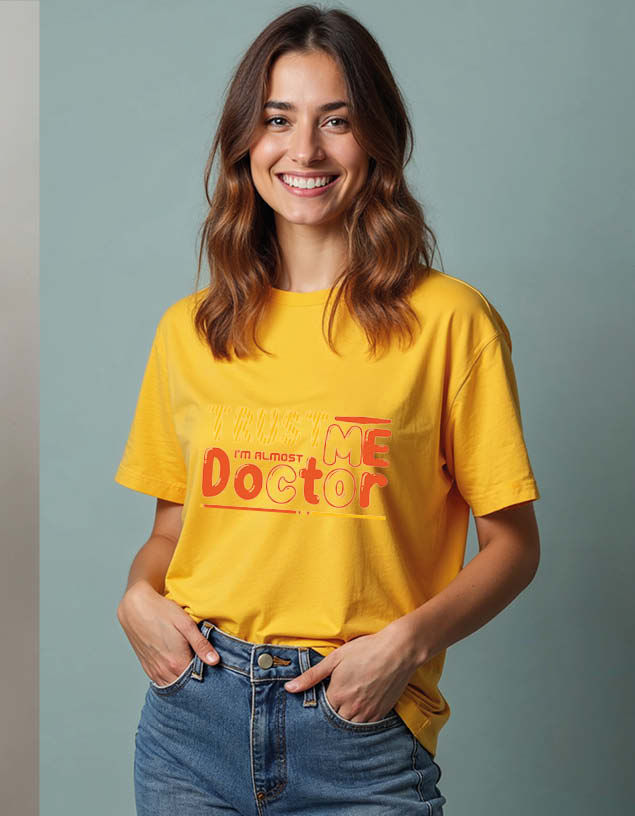 Thumbnail: trust me i'm almost doctor Unisex Printed Graphic T-Shirt for Mens,Womens & Kids