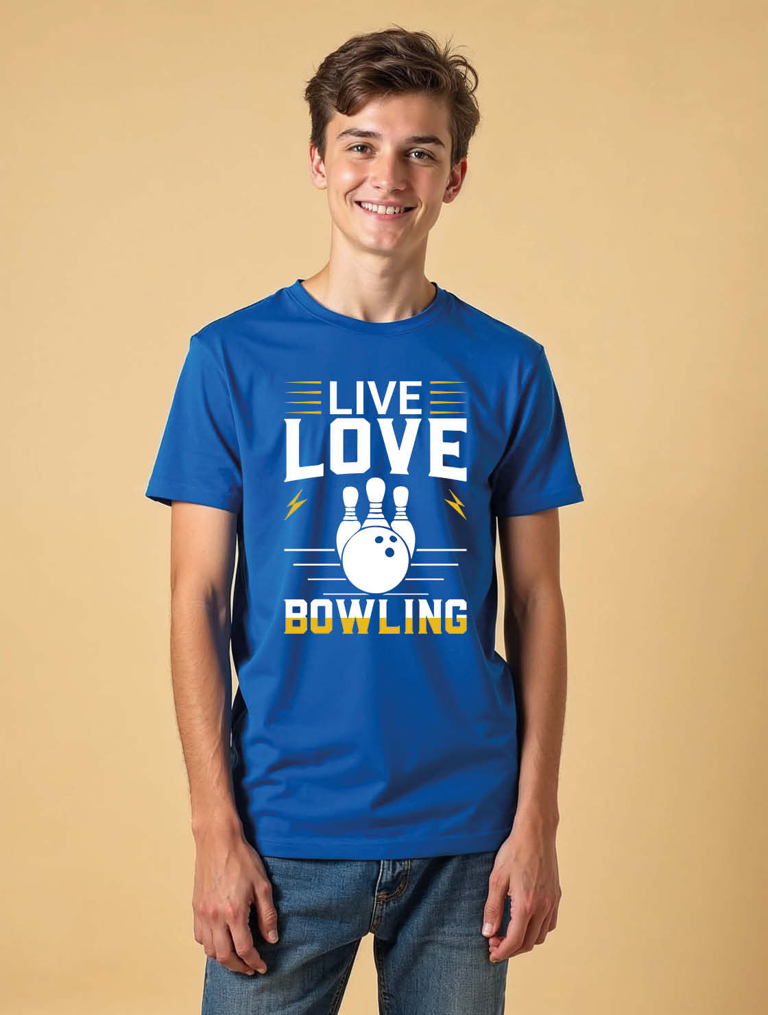 live love bowling Unisex Printed Graphic T-Shirt For Women, Men & Kids