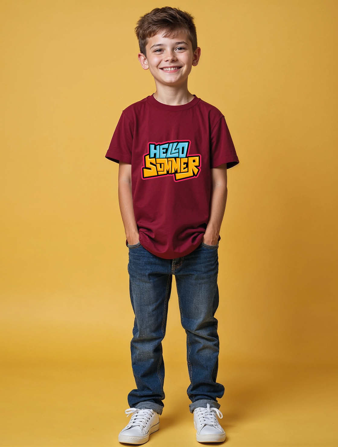 Hello sommer Unisex Printed Graphic T-Shirt for mens , womens and Kids