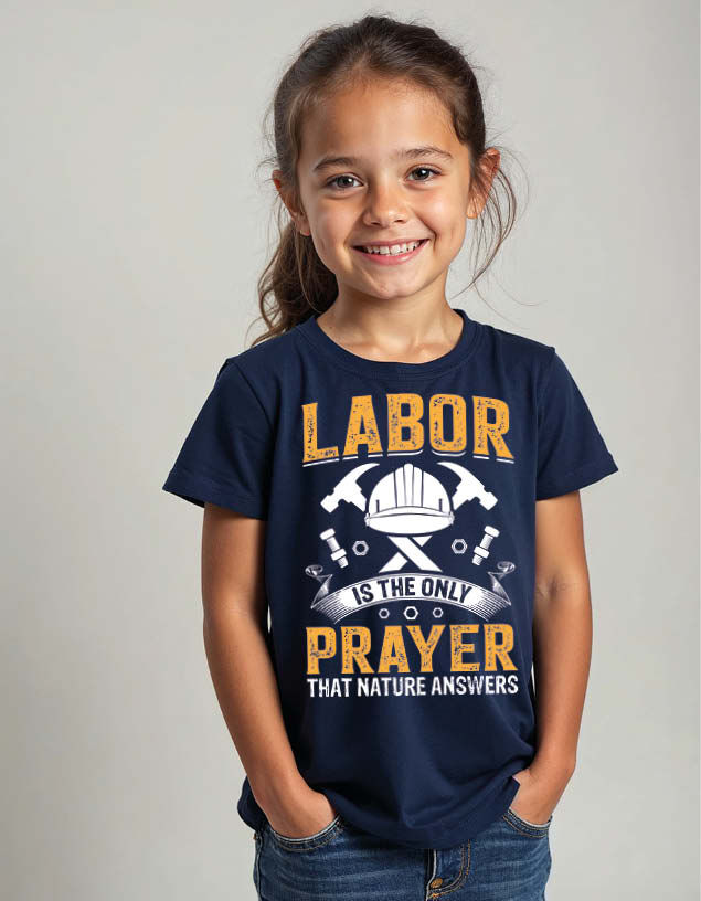 Thumbnail: labor is the only prayer that nature answers Unisex Printed Graphic T-Shirt