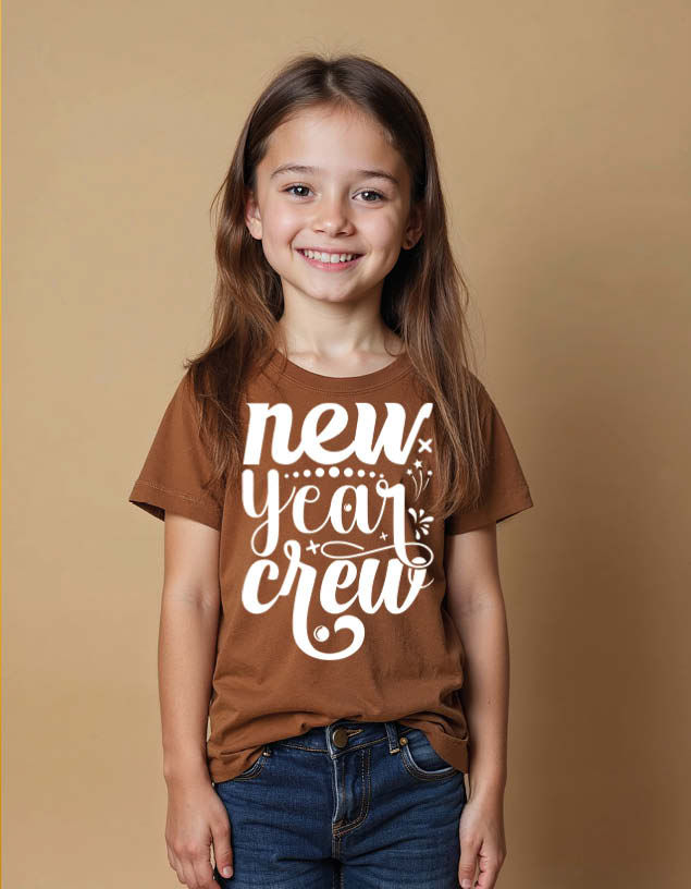 new year crew Casual Unisex Printed Graphic T-Shirt for Mens,Womens & Kids