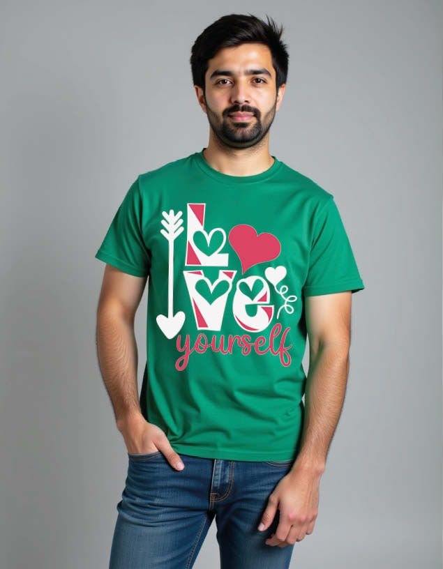 Thumbnail: love yourself Unisex Printed Graphic T-Shirt For Mens Womens & Kids