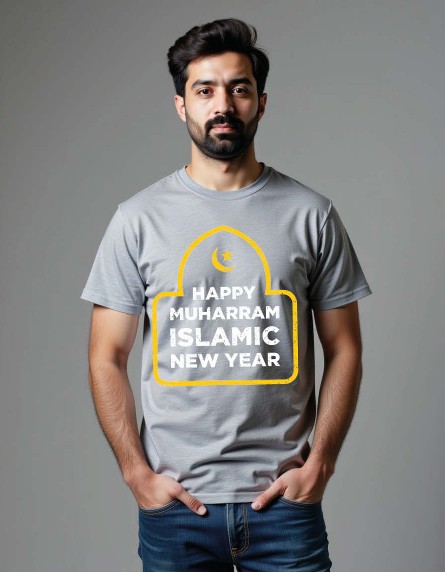 Thumbnail: Happy muharam islamic new year Unisex Printed Graphic T-shirt