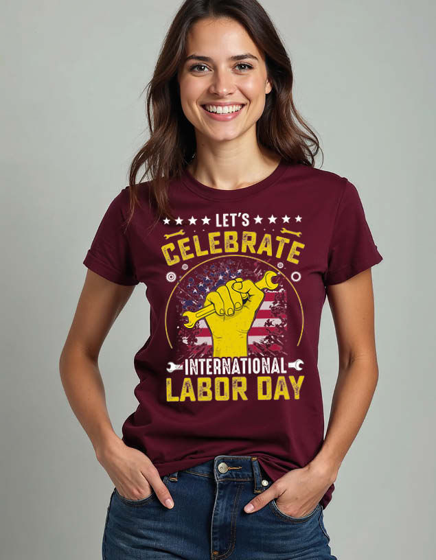 let's celebrate international labour day Unisex Printed Graphic T-Shirt