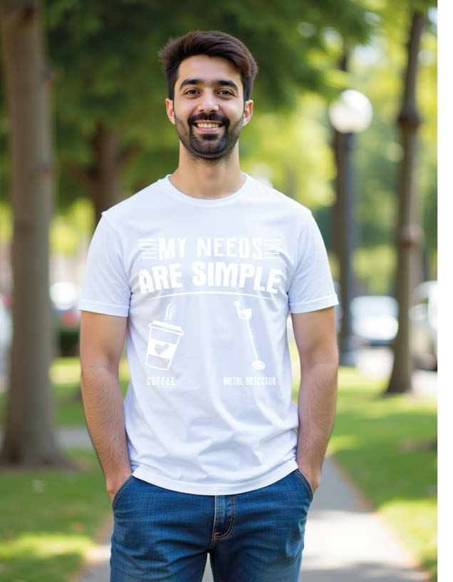 Thumbnail: My needs are simple Unisex Printed Graphic T-shirt