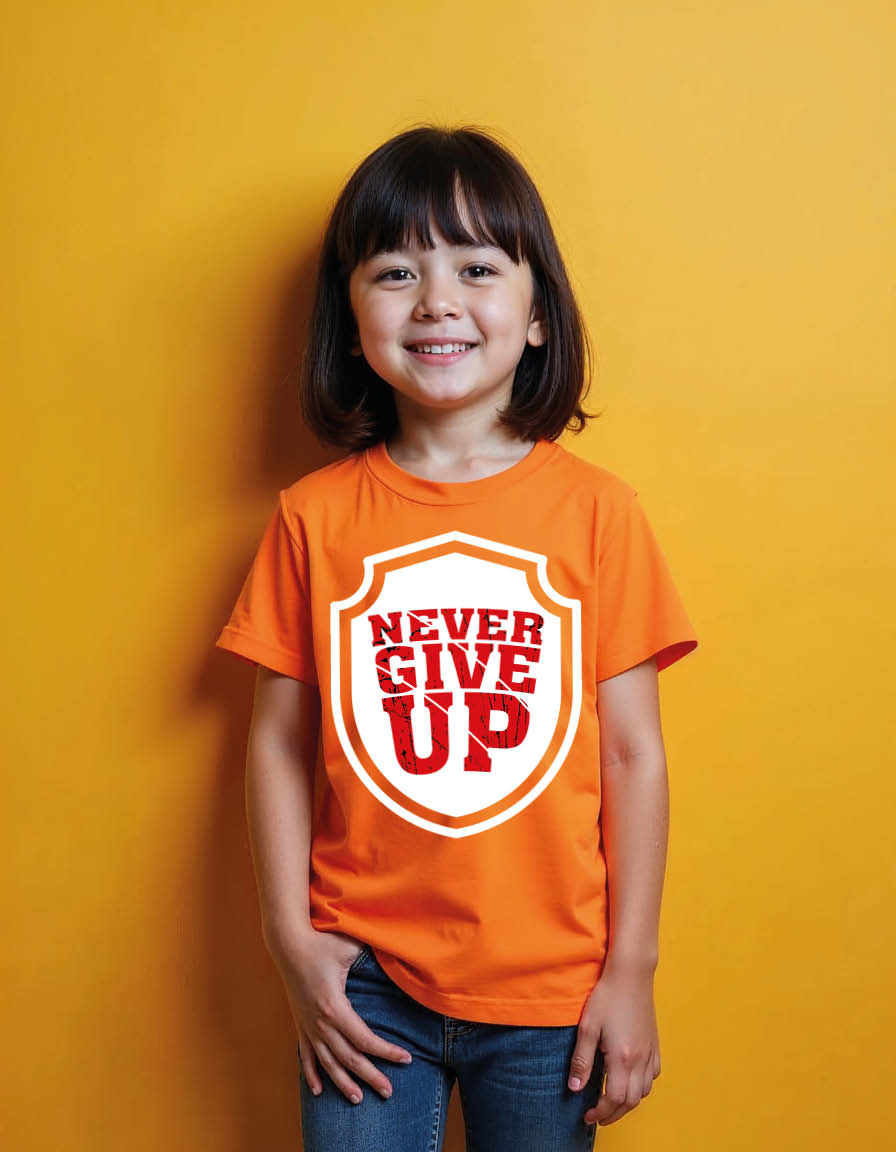 Thumbnail: never give up Unisex Printed Graphic T-Shirt for Mens,Womens & Kids