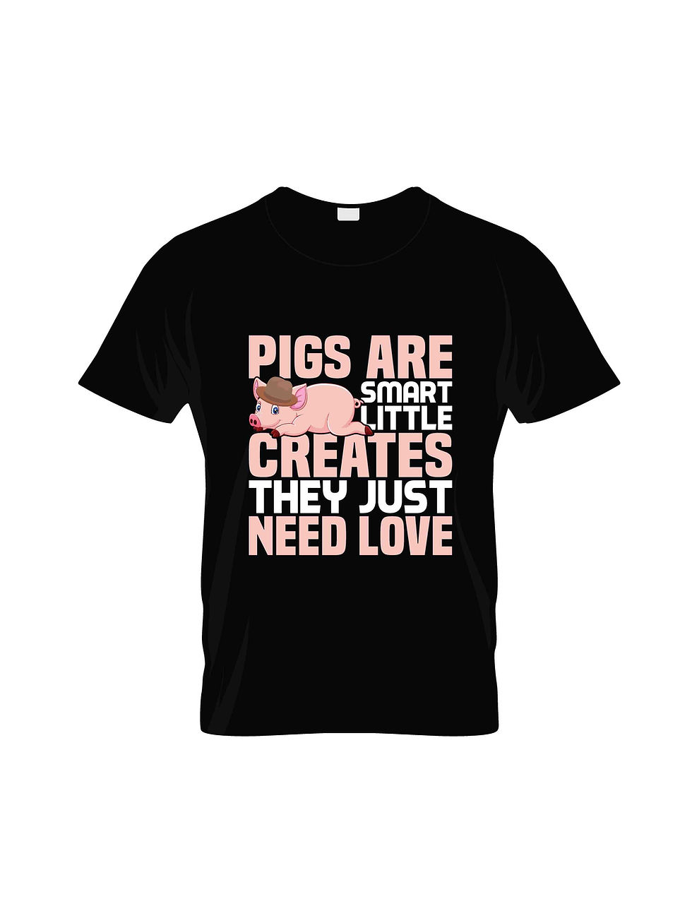 Pig tshirt design pig poster design pig illustration.