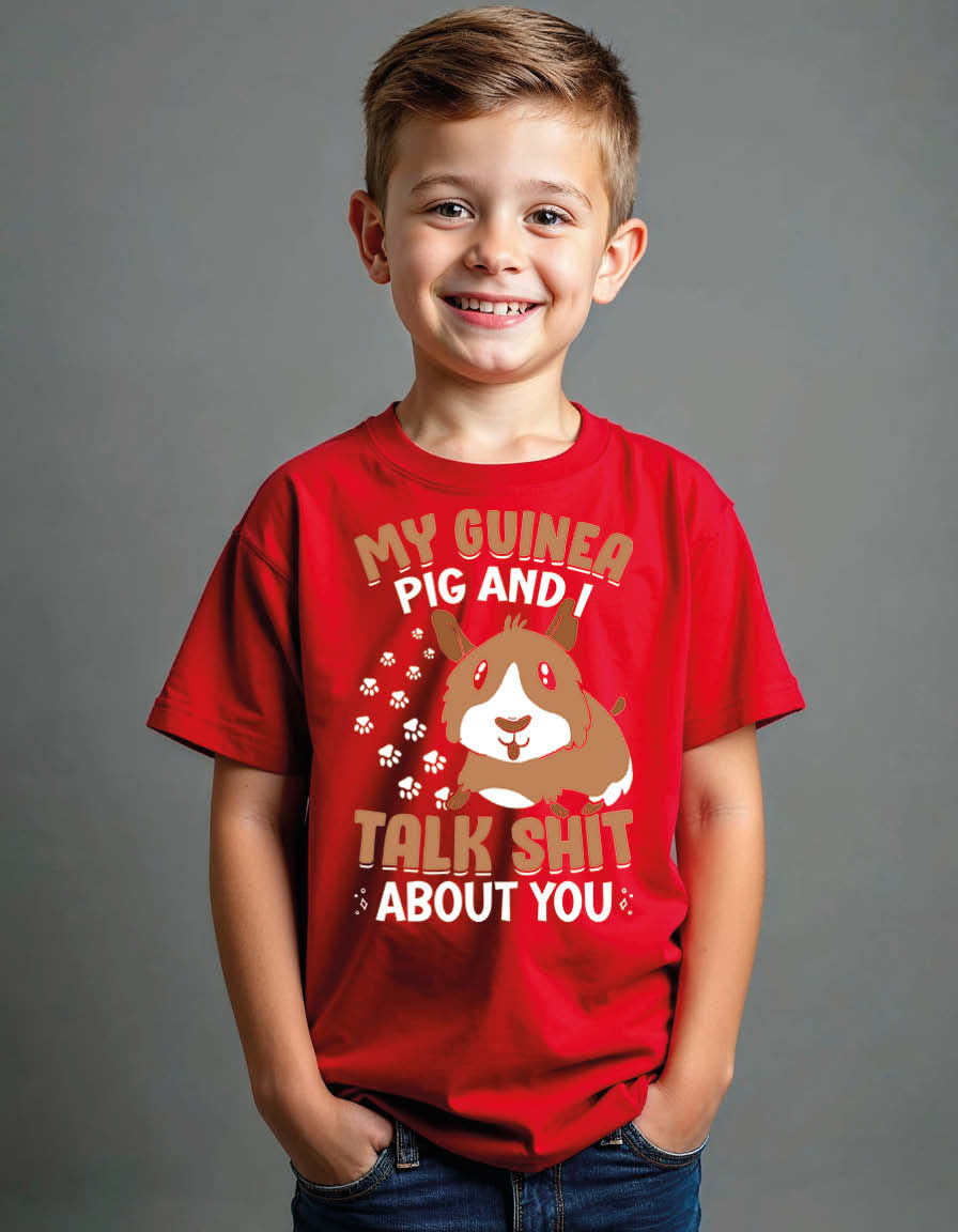 Thumbnail: mt guinea pig and i talk shit about you Unisex Printed Graphic T-Shirt
