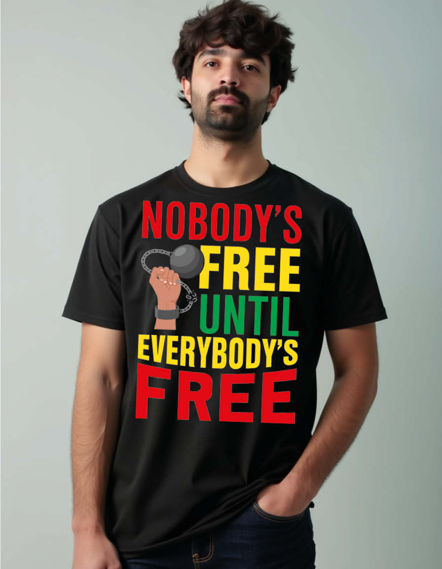 Thumbnail: nobody's free until everybody's free Urban Unisex Printed Graphic T-Shirt