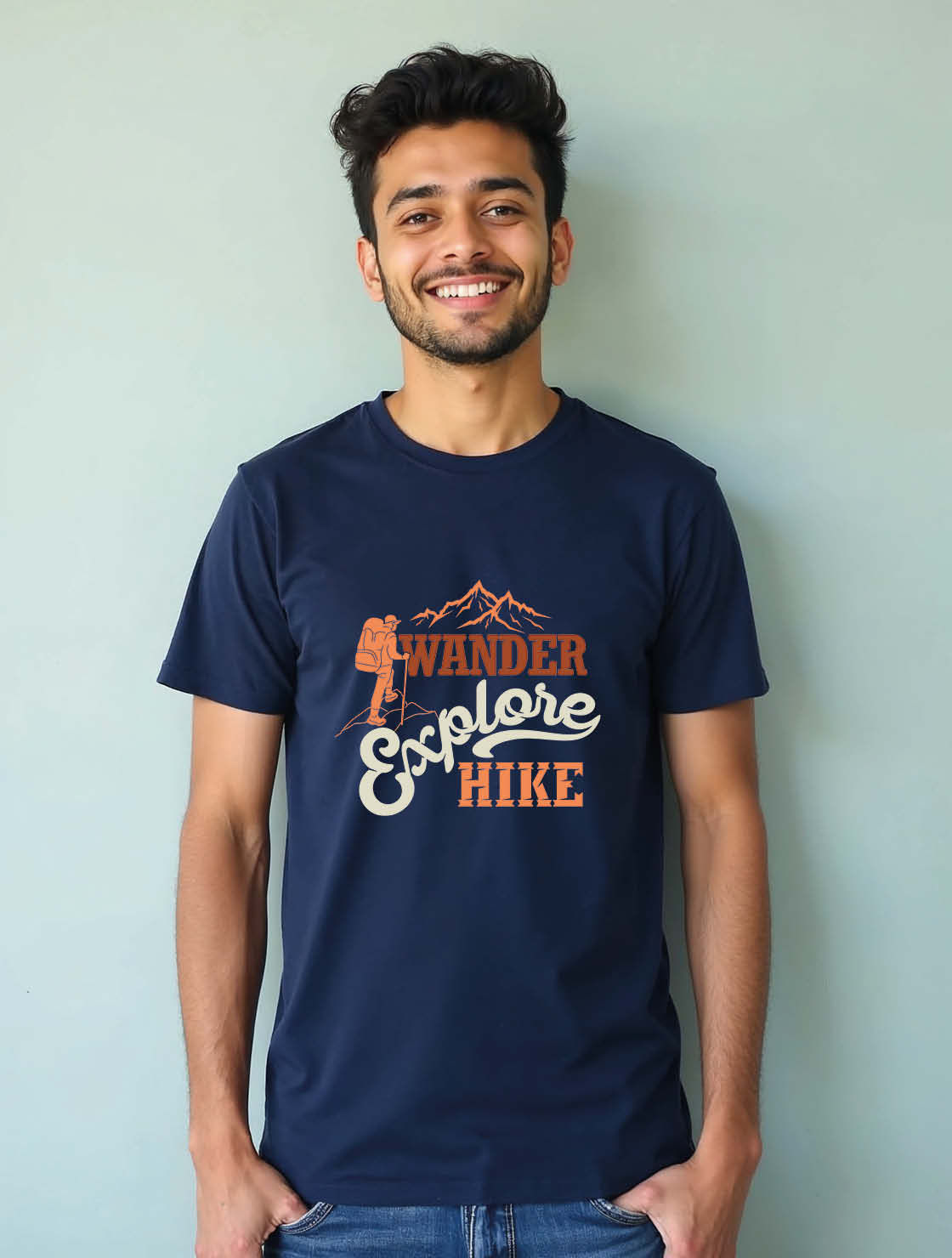 wander explore hike Unisex Printed Graphic T-Shirt For Women, Men & Kids