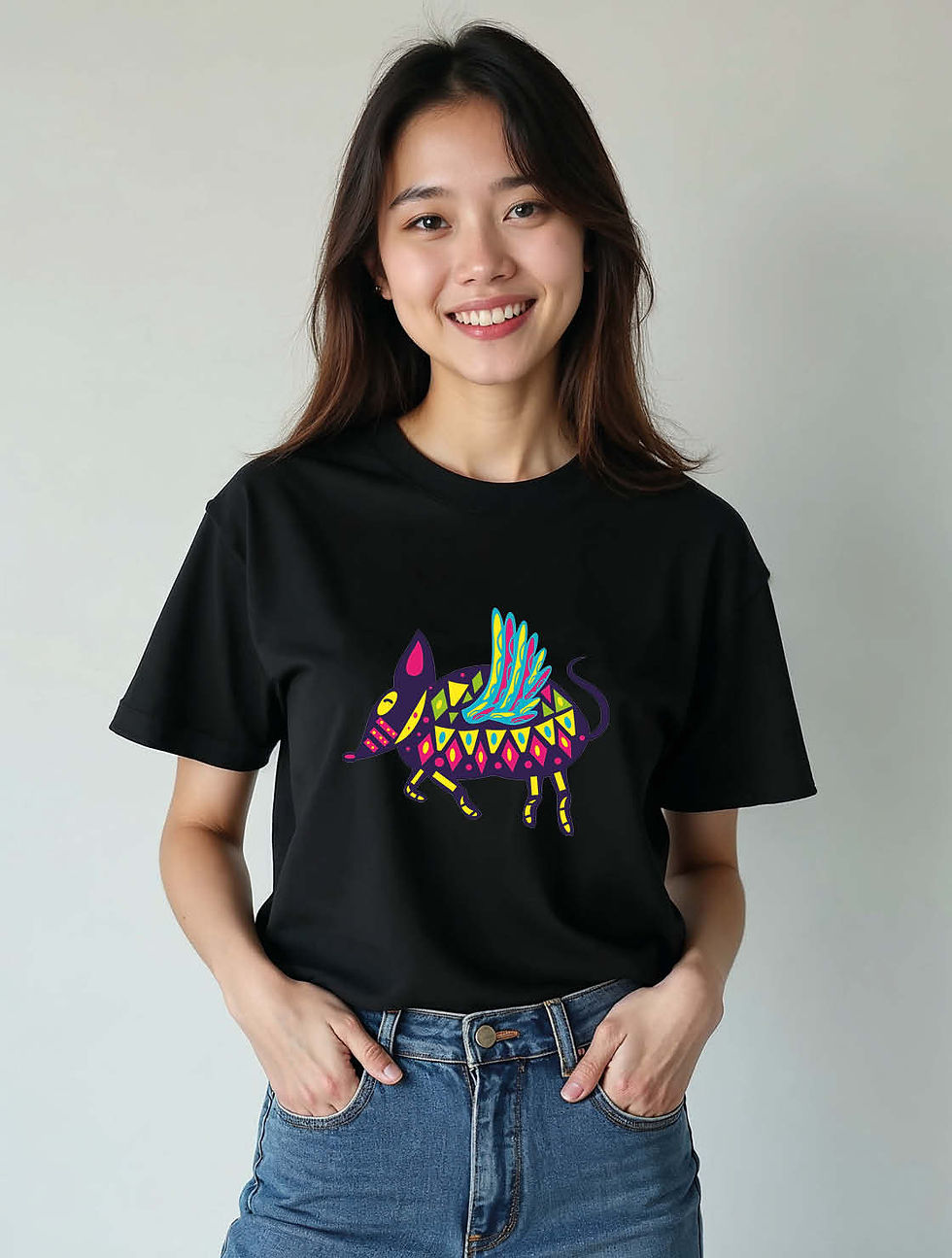 Colorful Tribal Art Elephant Unisex Printed Graphic T-Shirt For Women, Men & Kid
